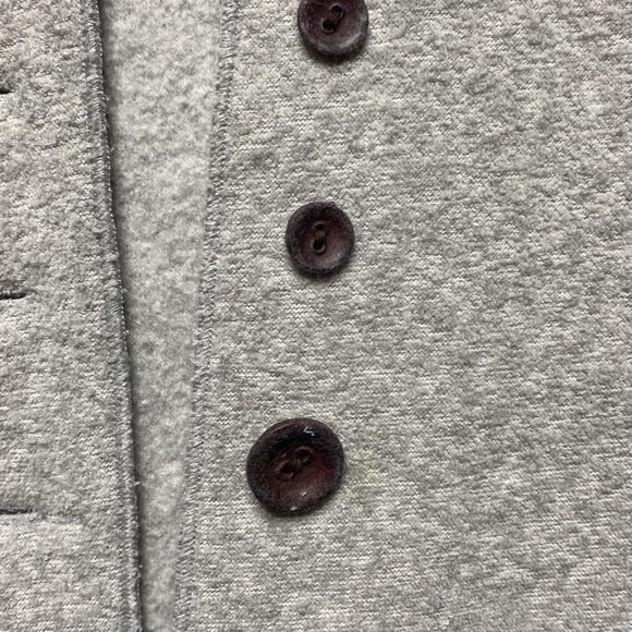 Soft Surroundings Grey Sweater Cardigan Mismatched Buttons Flared Sleeves L - Picture 3 of 5